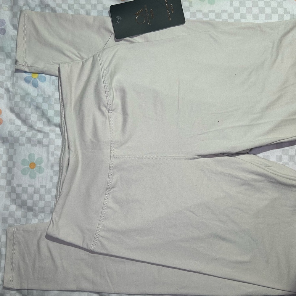 Seamless High-Waist Leggings - Light Beige
